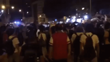 Students Stage All-Night Protest Demanding Universal Suffrage