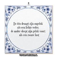 Troost Geluk Sticker by Tegelspreuken.nl