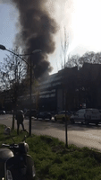 Smoke Billows From Fire at Business Center in Turin, Italy