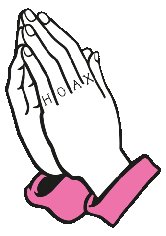 Pray Praying Hands Sticker by Saint Hoax