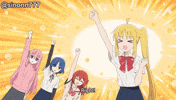 _sinonn_ reaction happy anime kawaii GIF