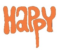 Happy Text Sticker