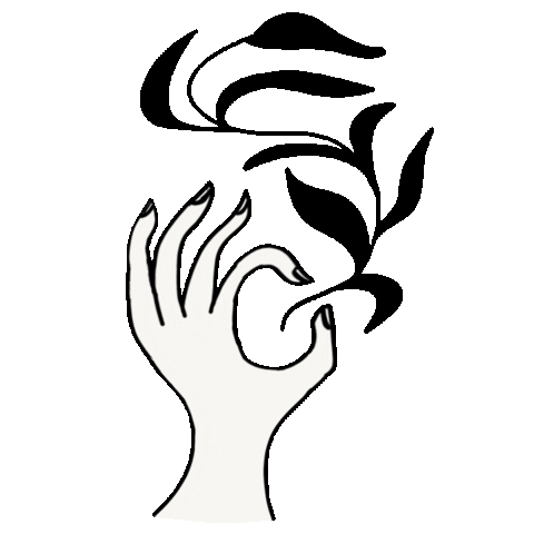 fl888rian giphyupload ok hand leaf Sticker