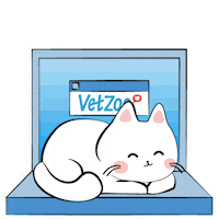 Tired Cat Sticker by Vetzoo