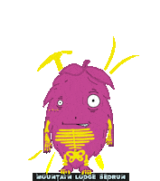 mtlodge happy fun snow jump Sticker