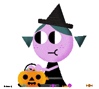 Happy Trick Or Treat Sticker by Mioe Studio