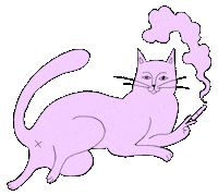 Pink Cat Sticker by Love Tattoos