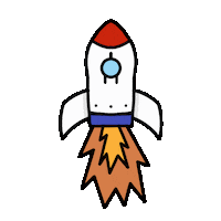 Space Rocket Sticker