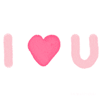 I Love You Hearts Sticker by Bilbareed