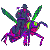 Fly Running Sticker