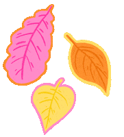 Pink Fall Sticker