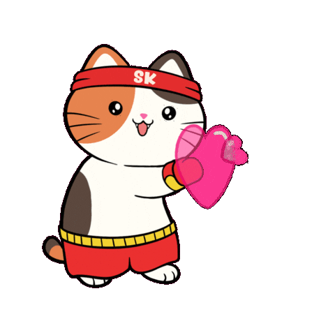 I Love You Hearts Sticker by Silly Kitties