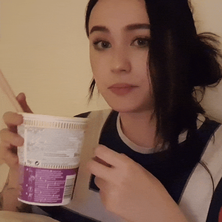 Cute Girl Eating GIF