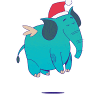 obahdesign design graphic design elephant verde Sticker