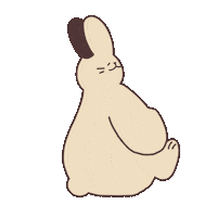 Sad Bunny Sticker by Tseng-tou Design
