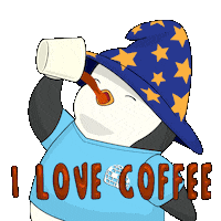 Good Morning Coffee Sticker by Pudgy Penguins