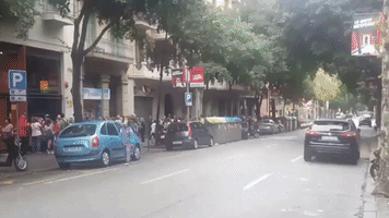 People Line Streets as Voting Begins in Catalan Independence Referendum