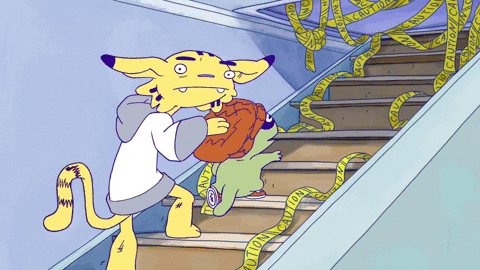 steps go GIF by Cartoon Hangover