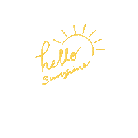 lizzieandlo happy hello sun yellow Sticker