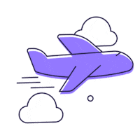 mobills purple cloud airplane aviao Sticker