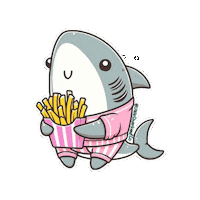 French Fries Sticker by LITTLE SHARK AND CO.