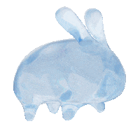 kultgallery water rabbit Sticker