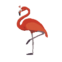 juliaadams_art love art cutie flamingo Sticker