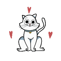 Cat Love Sticker by Chantal Frontale