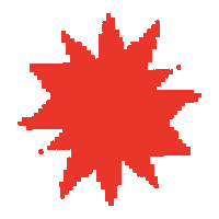 Dripping Red Star Sticker