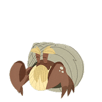 Hermit Crab Animation Sticker by Puffin Rock