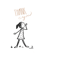 Thank You Sticker by Lederlotta