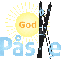 Easter Ski Sticker