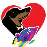 Dog Love Sticker by Perfumeria Fetiche