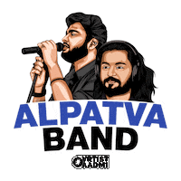 Guitar Drummer Sticker by Artist Aadmi