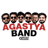 Guitar Drummer Sticker by Artist Aadmi