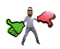Good Or Bad Thumbs Up Sticker by BattleFin