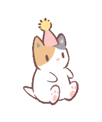 catsandsoup happy cat party celebration Sticker