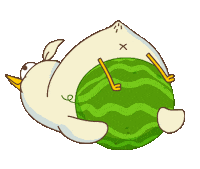 Chicken Watermelon Sticker by BadTimeStories