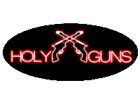 HolyGuns red neon holyguns Sticker