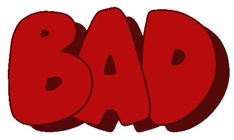Thats Bad Oh No Sticker by Jethro Haynes