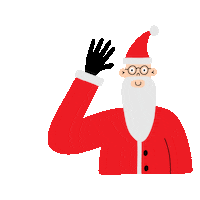 Waving Father Christmas Sticker by Lawrence Slater