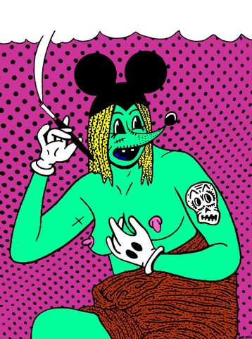 Mickey Mouse Smoking GIF by Dave Bell