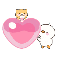 Cat Heart Sticker by catgrass