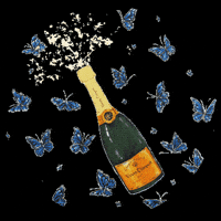 corabgallery butterfly champagne bubble bubbles GIF