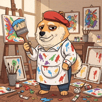 Shiba Inu Artist GIF by Doge Pound