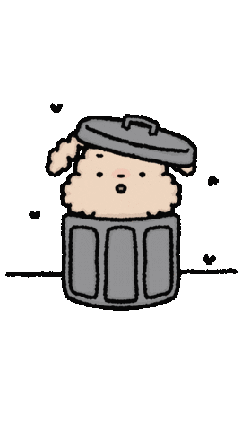 y_a_m_i_n_g giphyupload dog 쓰레기 yaming Sticker