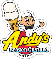 Andysfrozencustard ice cream hugh andys frozen custard Sticker