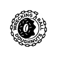 wreckingballdoughnuts dundee wrecking ball doughnuts wreckingballdoughnuts dundee doughnuts Sticker