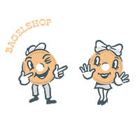 bagelshop britney benny bagel bagels Sticker
