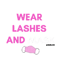 Mask Lashes Sticker by Gialash.com